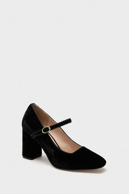Black Velvet Julia Heels