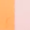 A vertical split features two solid colors: orange on the left and pale pink on the right, creating a bold and modern composition.
