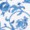 Blue and white floral pattern with swirling vines and leaves, creating an elegant decorative motif.