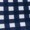 Close-up of a navy blue and white checkered cotton fabric.