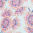 Close-up image of a pastel-colored, abstract pattern with circular shapes and radiating lines on a light background.