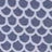 A close-up of a repeating dark blue and white scallop pattern, creating a striking geometric design.