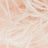 Close-up of soft, pale pink and white feathers with fine, wispy textures overlapping each other.
