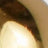 Close-up of a discolored toilet bowl with a dark brown stain along the inner rim and water at the bottom, highlighting unsightly buildup.
