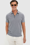 Ocean Stone Stripe Sunwashed Tee Shirt Polo
