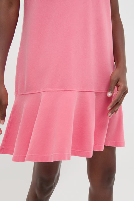 Washed Pink Pique May Polo Dress