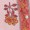 A cluster of orange berries with green leaves is illustrated next to a patterned red and orange vertical strip, creating a vibrant and lively composition.