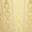 Yellow and beige wallpaper featuring a vintage floral and vine motif in a symmetrical, Art Deco-inspired design.