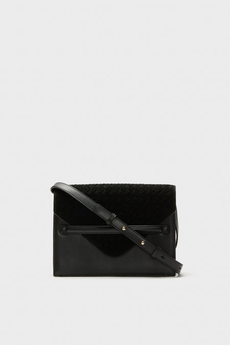 Black Leather Stevie Crossbody
