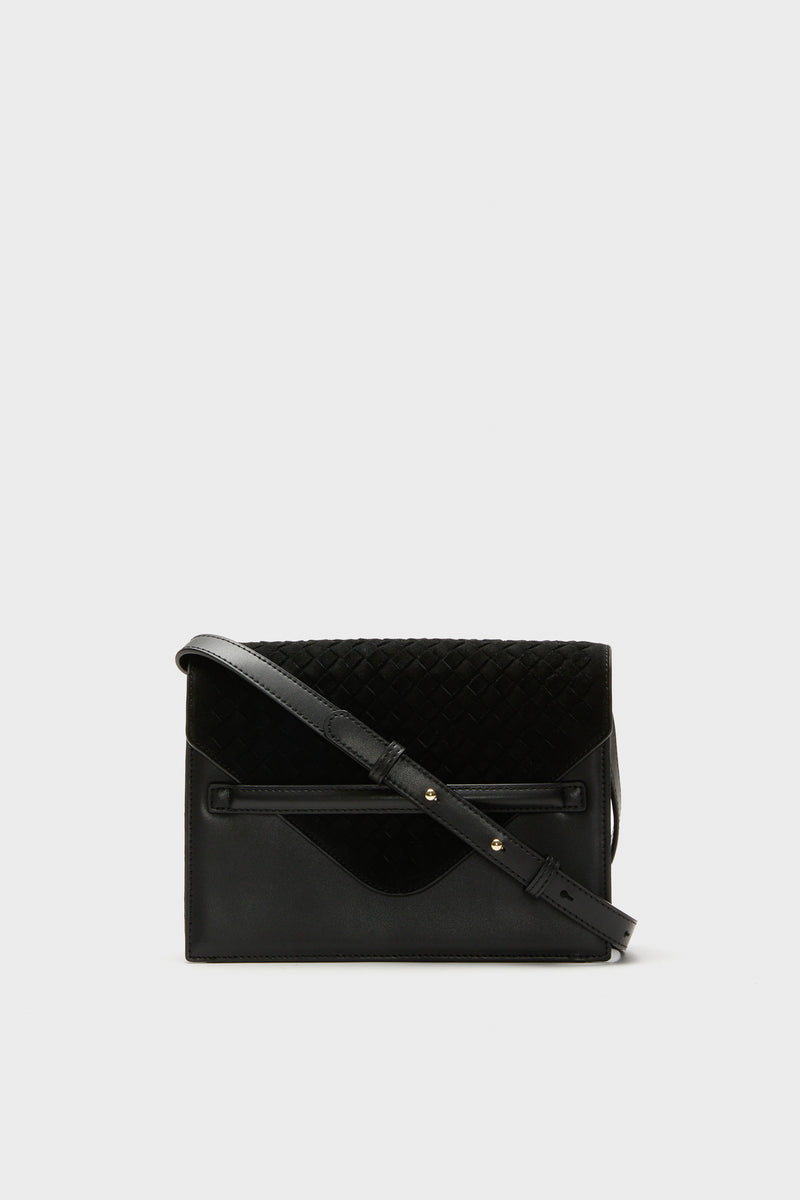 Black Leather Stevie Crossbody