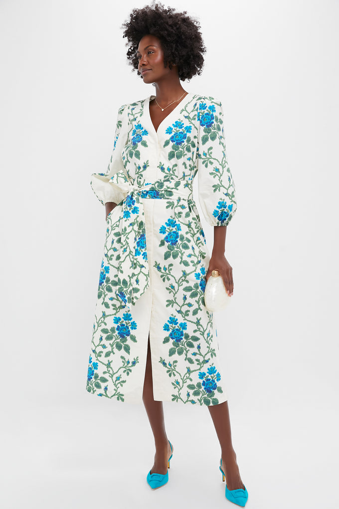 green emerald velvet dress Hunter Pleated Poplin Dress main image 1