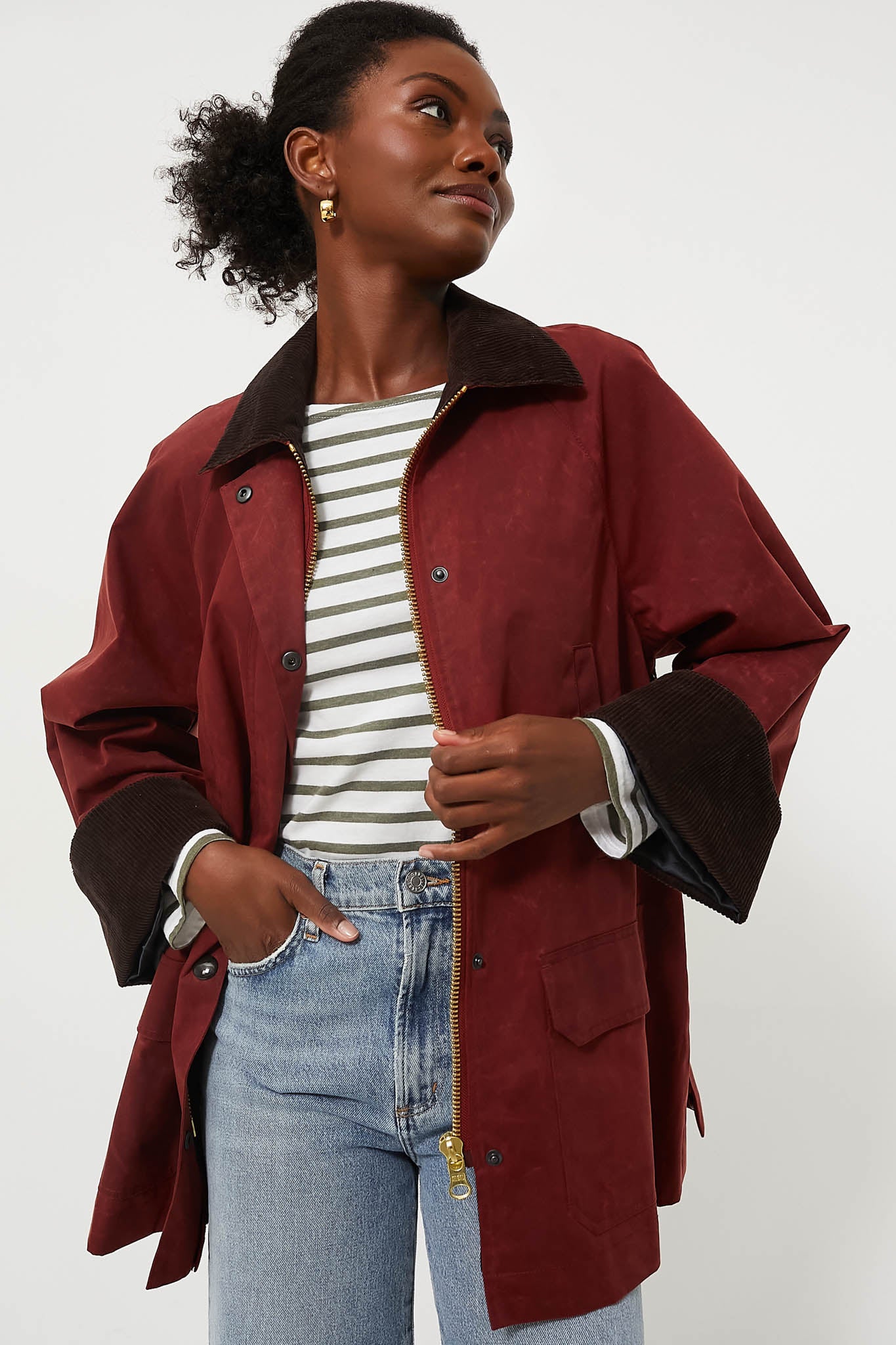 Brick Red Chiltern Street Jacket in Waxed Cotton | Alex Mill