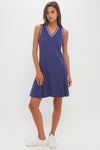 Navy Pique Kember Walking Dress