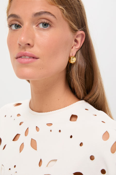 Starry Night Gold Huggie Earrings