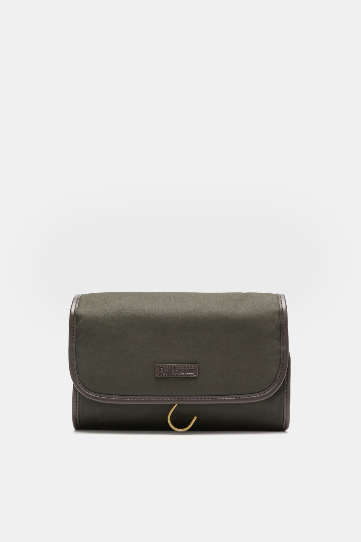 Olive Wax Hanging Washbag