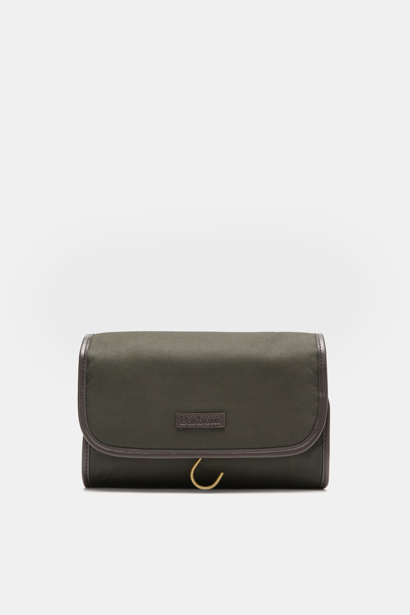 Olive Wax Hanging Washbag