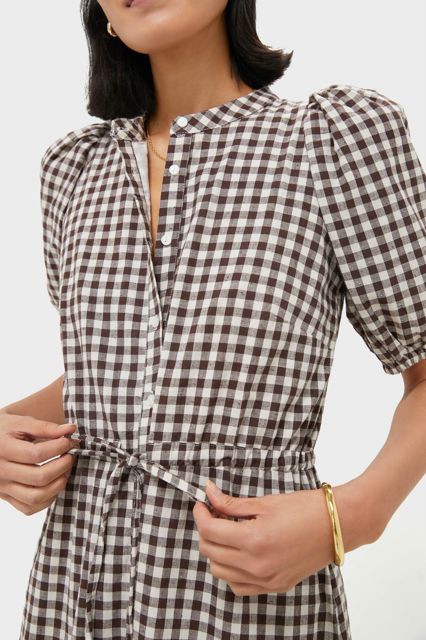 Exclusive Cocoa Gingham Lucy Dress | Love Tomas by Emerson Fry