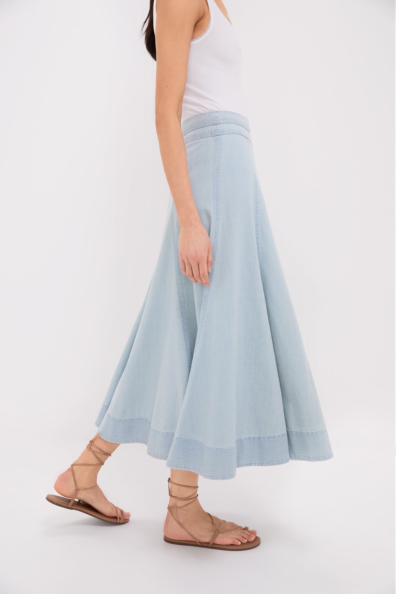 Light Wash Denim Brynn Skirt