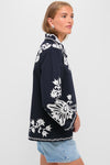 Navy Liliana Applique Jacket
