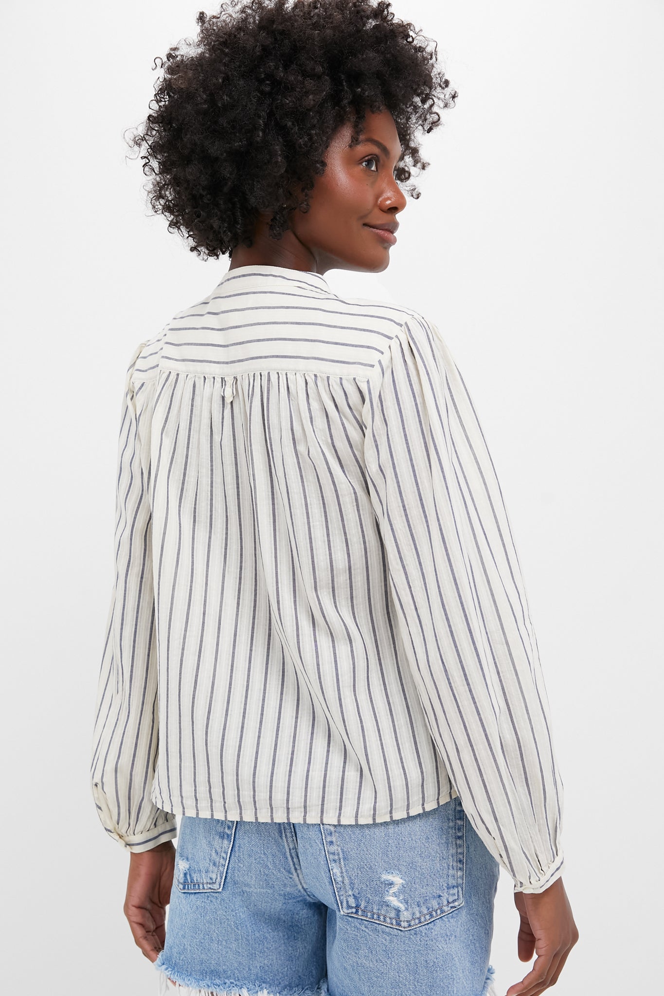 Natural and Blue Ali Top