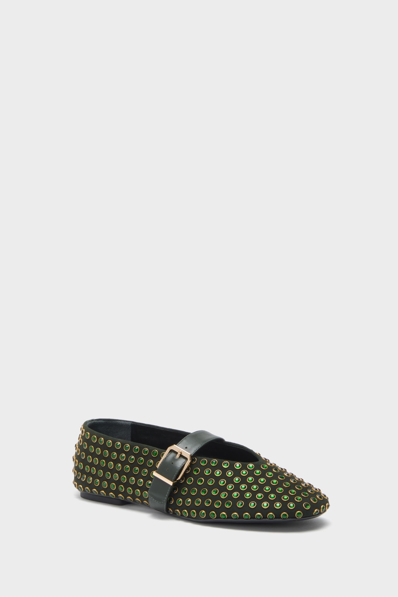 Garden Green Eliza Shine Flats