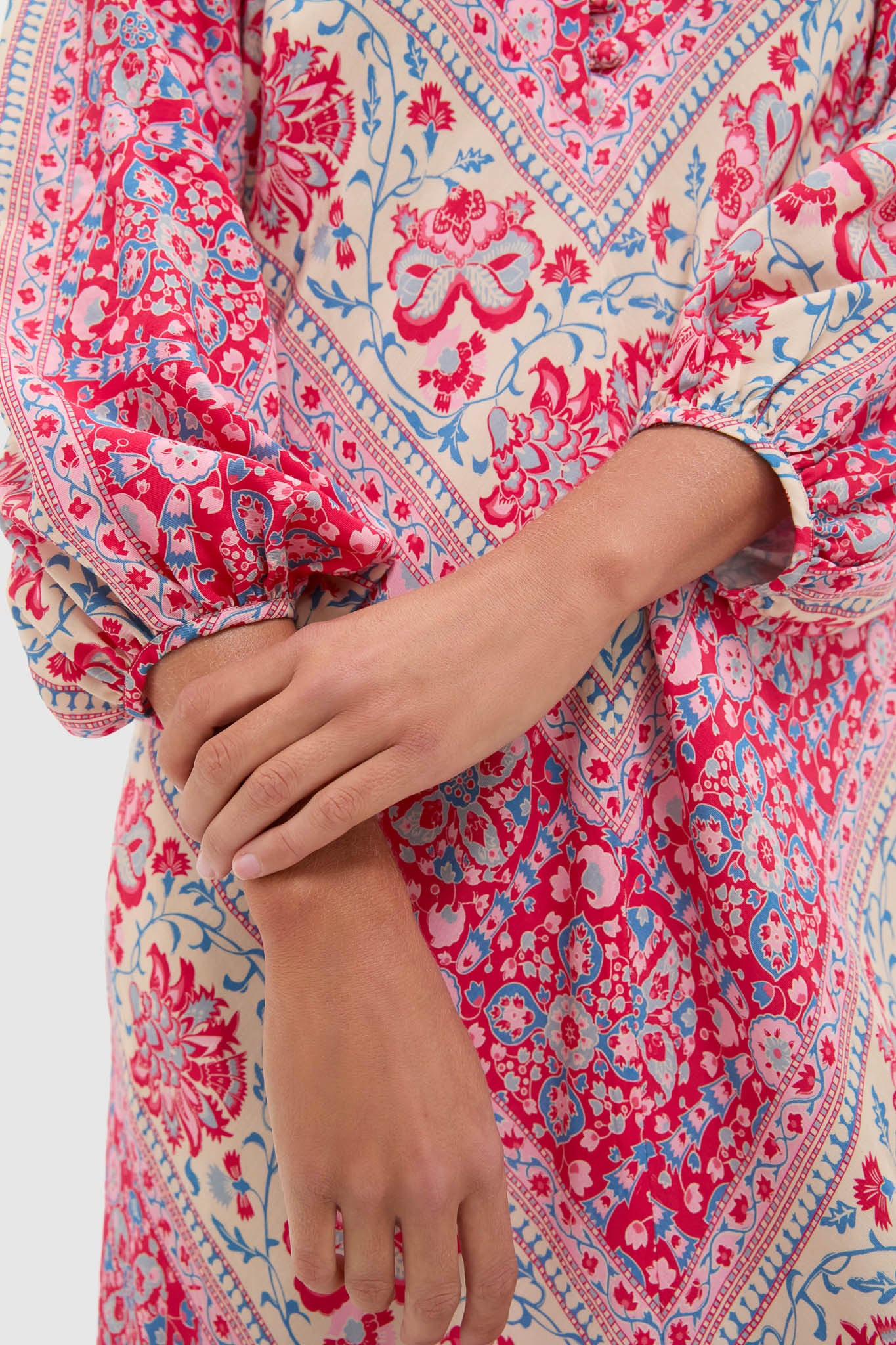 Cerise Chevron Maryse Caftan | Tuckernuck