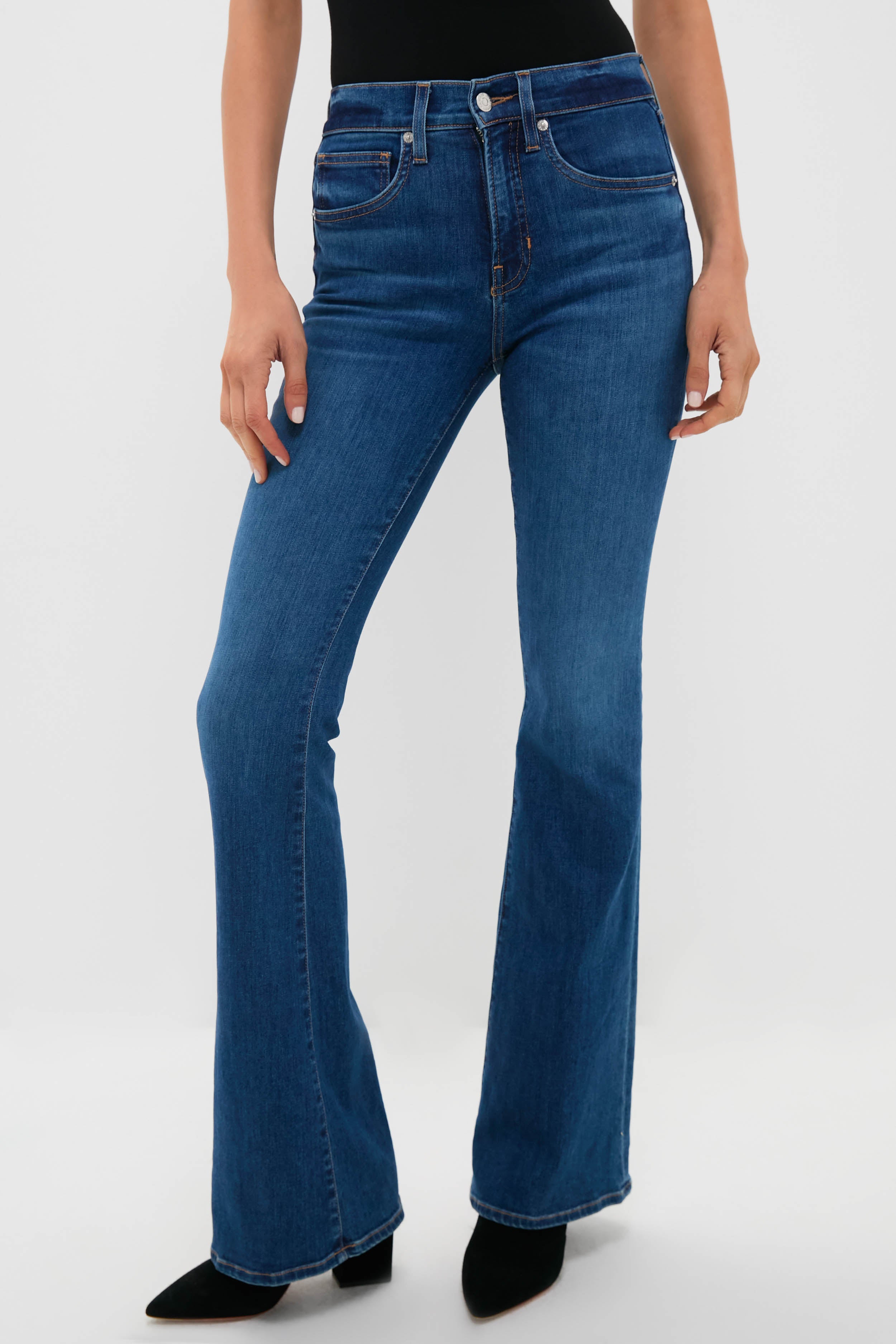 Bright Blue Beverly High Rise Skinny Flare | Veronica Beard