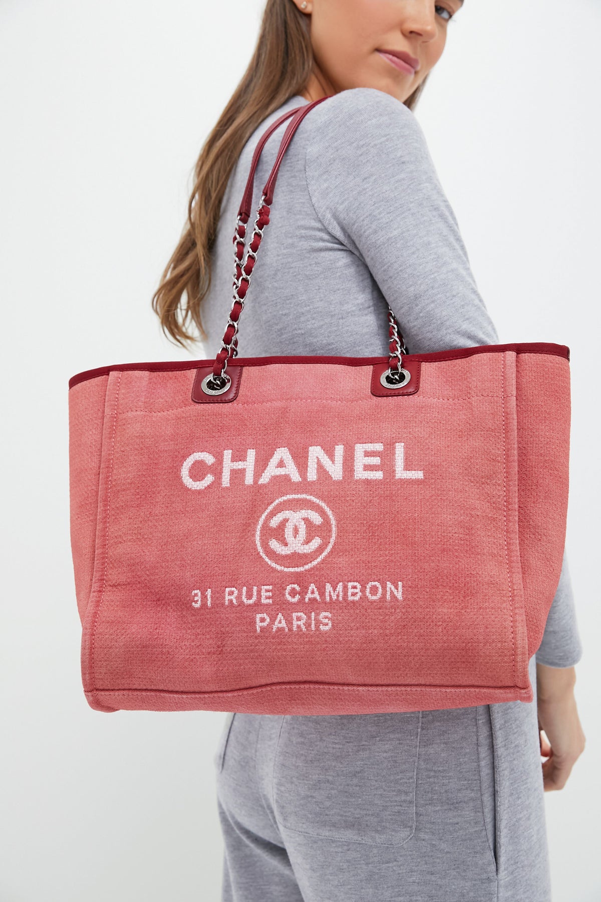 CHANEL Deauville MM Tote Bag