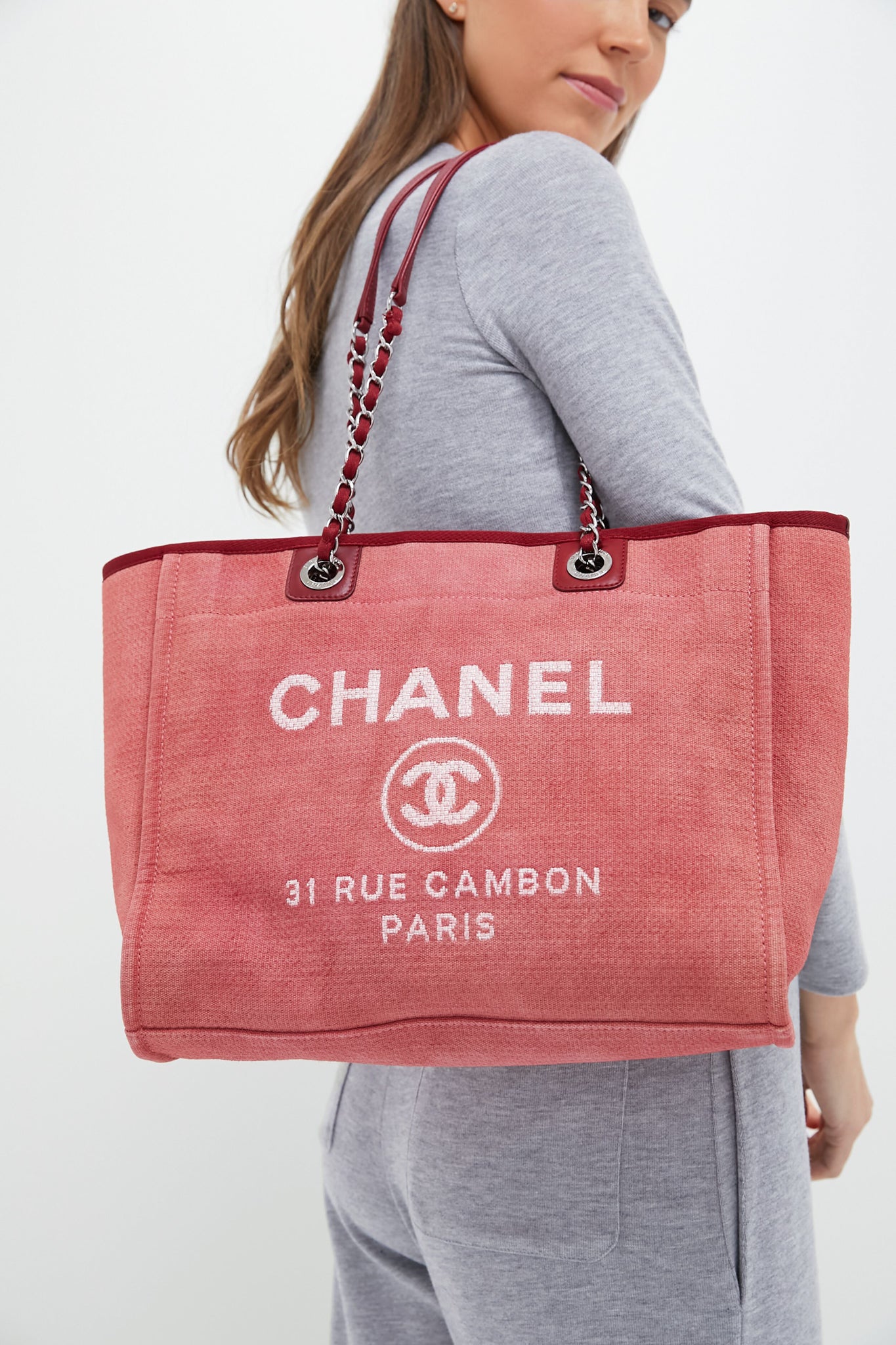 CHANEL Deauville MM Tote Bag