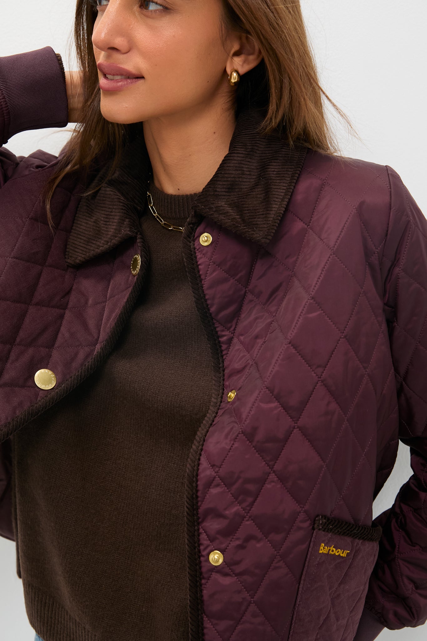 Black Cherry Marla Quilted Jacket | Barbour