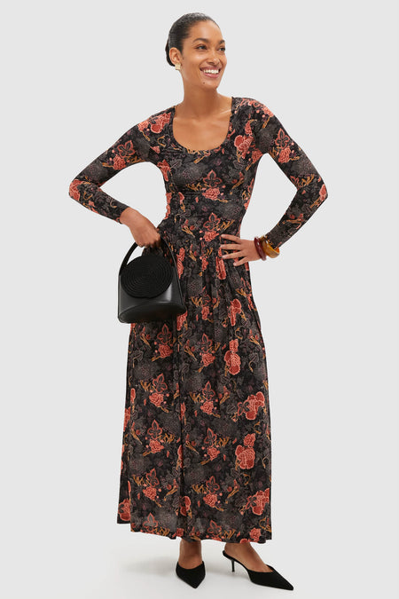 Night Lily Amal Jersey U-Neck Dress