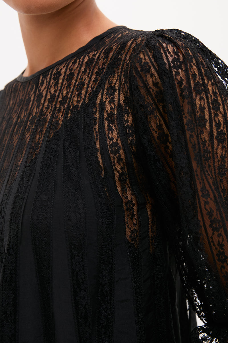Black Keepsake Lace Shift Dress