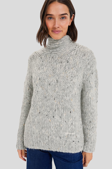 Ganni Clothing Ganni Hand Knit Wool Sweater Paloma Melange Chunky