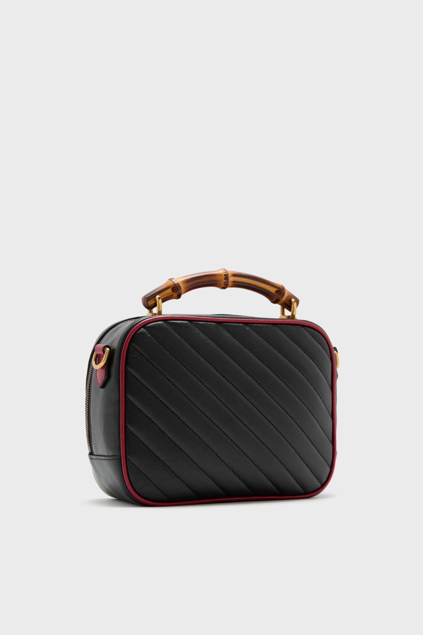 Gucci Quilted Marmont Bamboo Handle Camera Bag