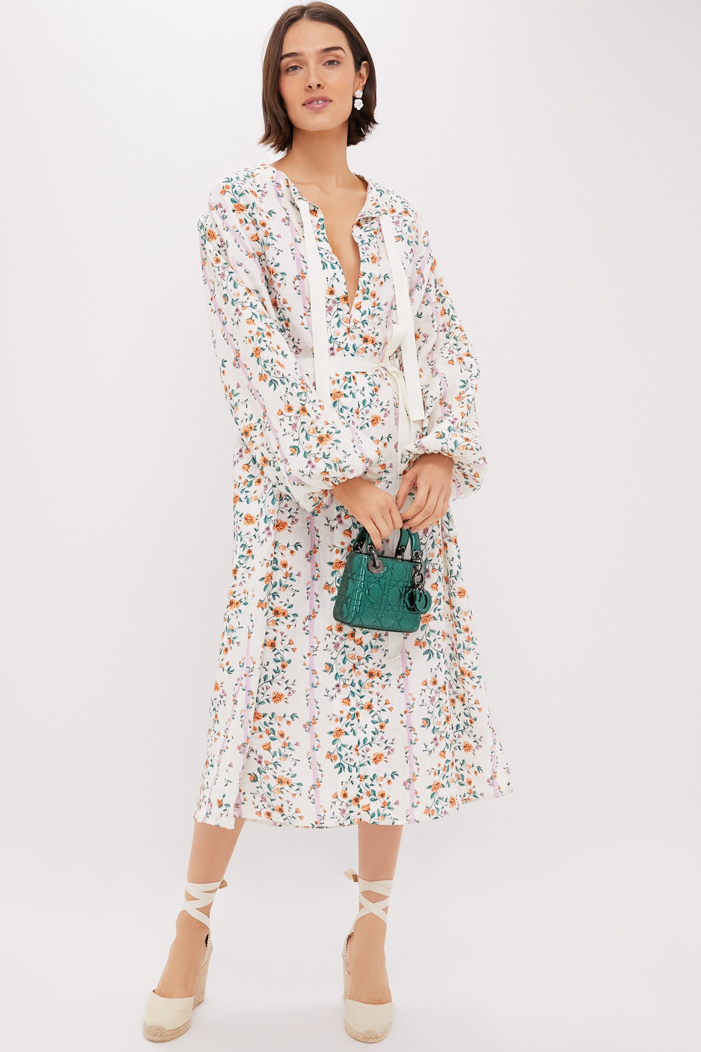 DIOR Green Lady Dior Shoulder Bag