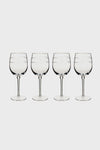 Isabella Acrylic Wine Glass Set of 4, showcasing classic, effortless design with spiral-banded bowls; perfect for fun, high-end outdoor entertaining.