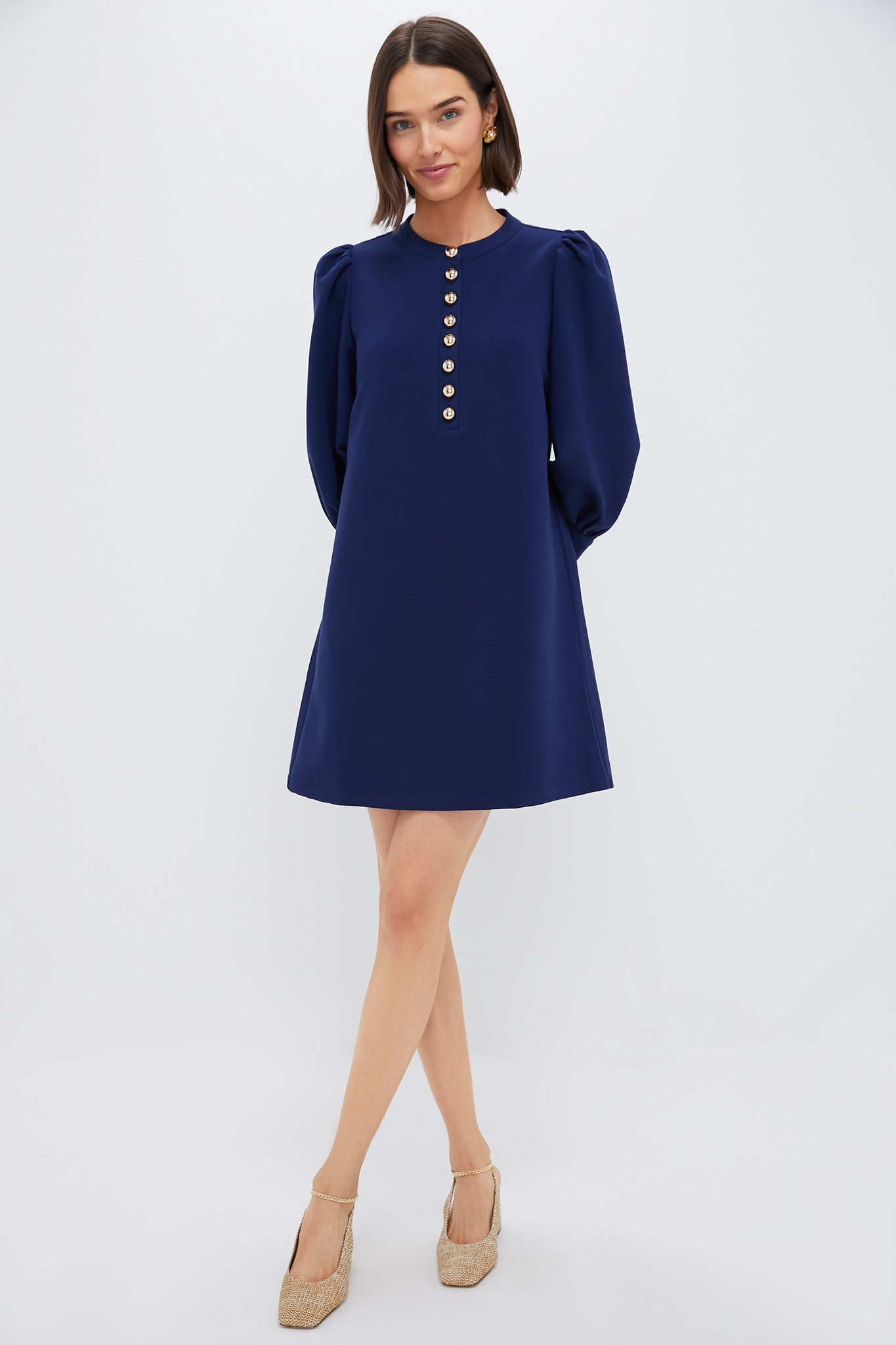 Navy Crepe Samantha Dress
