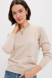 Sandstone Cashmere Crewneck Sweater