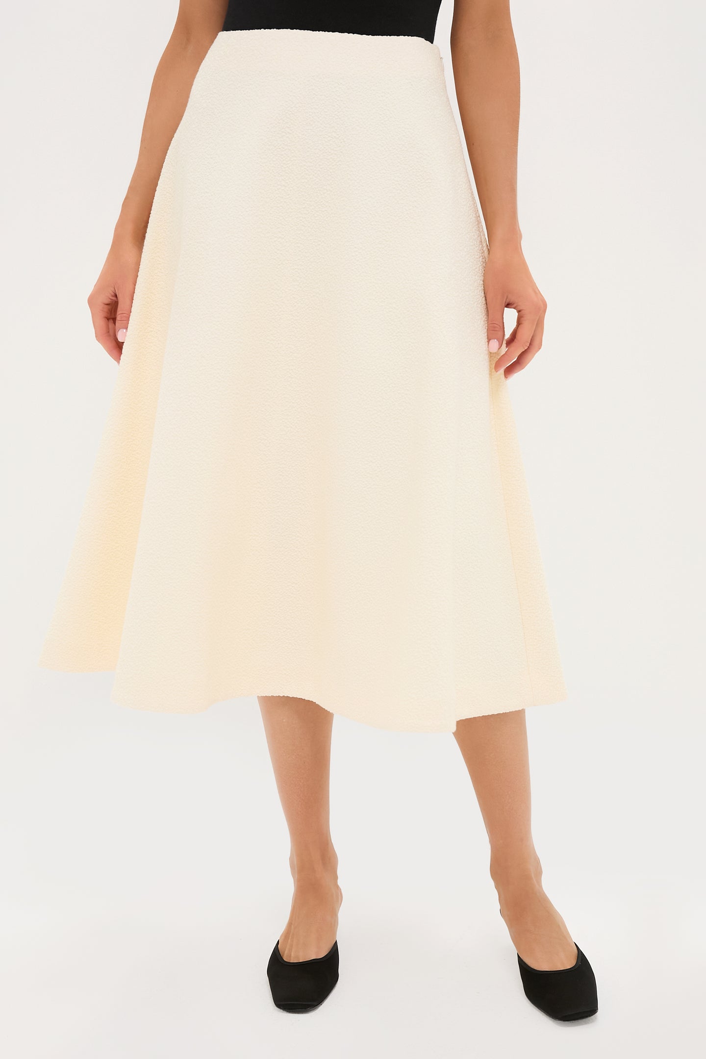 Cream Boucle Nicolette Skirt