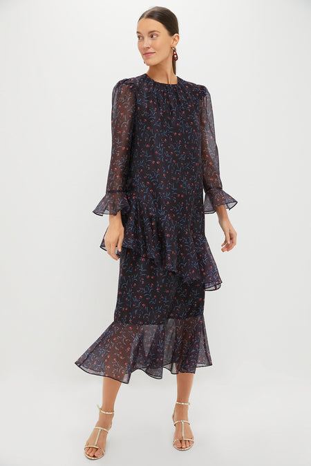 Midnight Oleander Sasha Dress