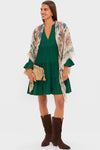 Hunter Green Crepe Kenzo Dress