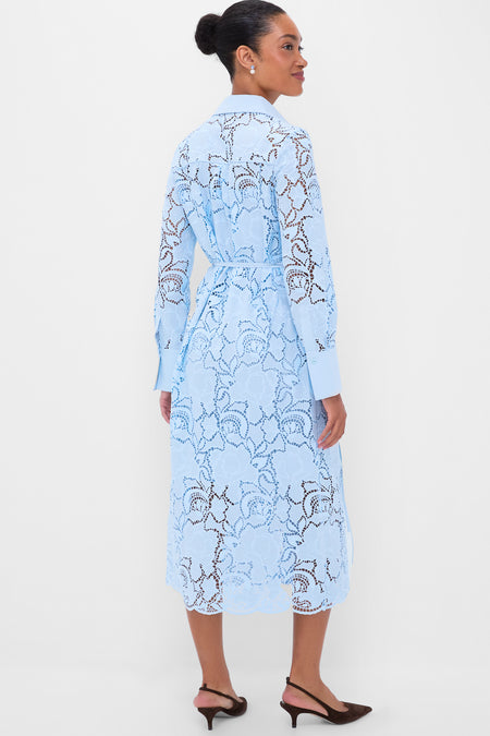 Dream Blue Long Sleeve Shirt Dress