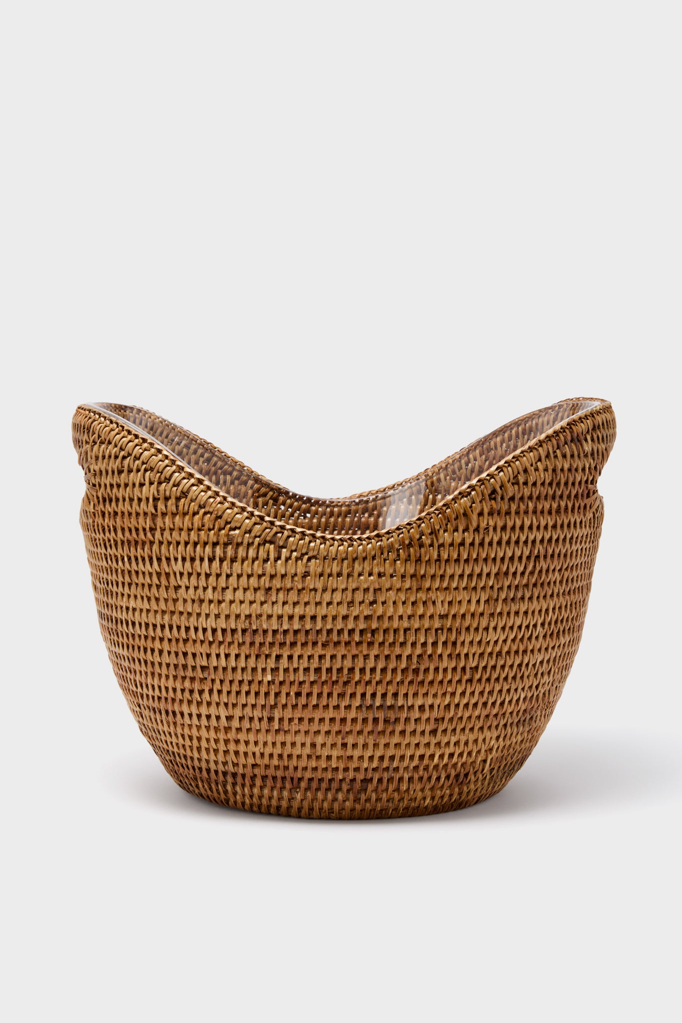Rattan Champagne Bucket with Acrylic Insert
