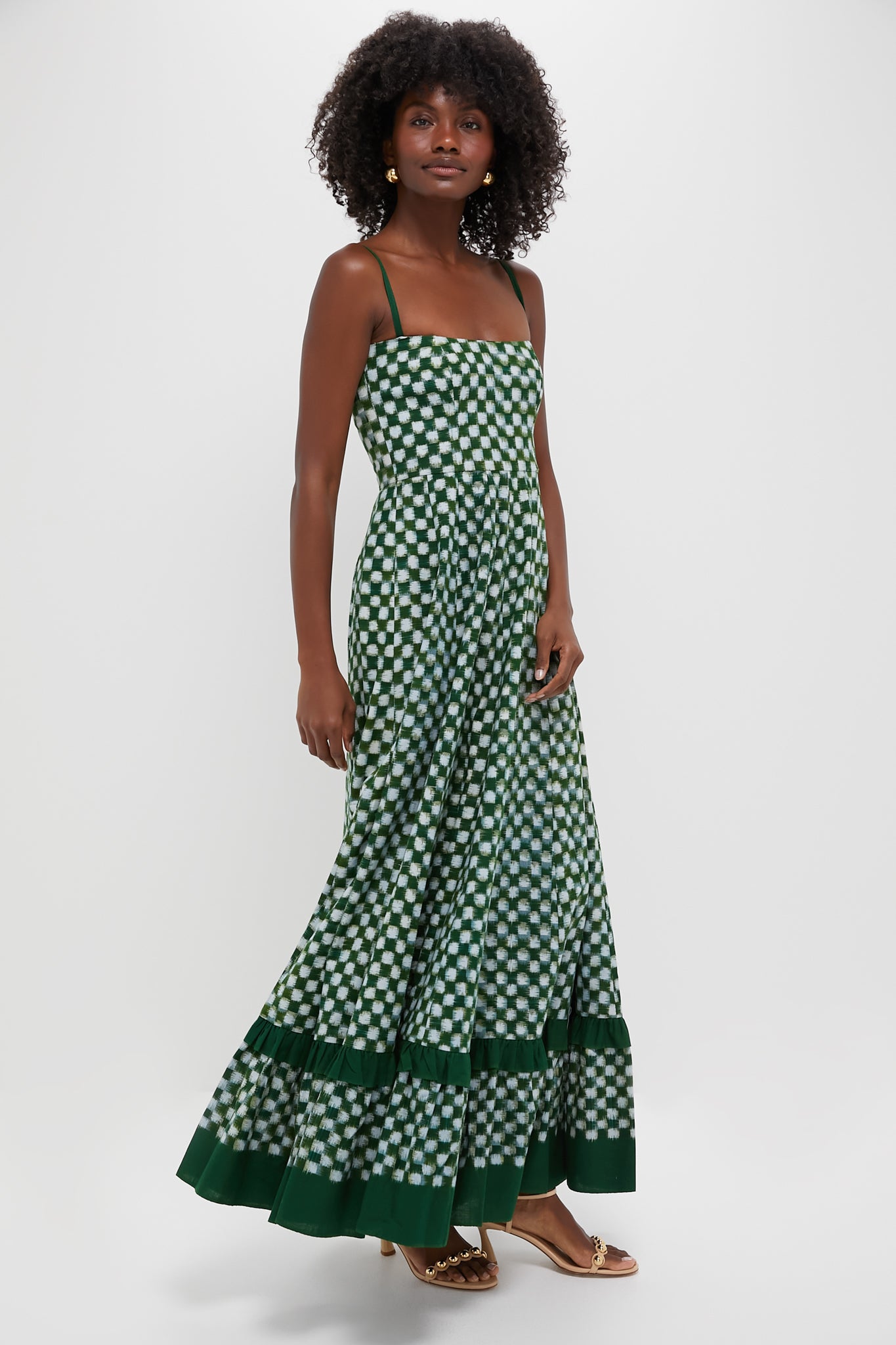 Green Checkmate Dress | De Castro Green Checkmate Dress | De Castro