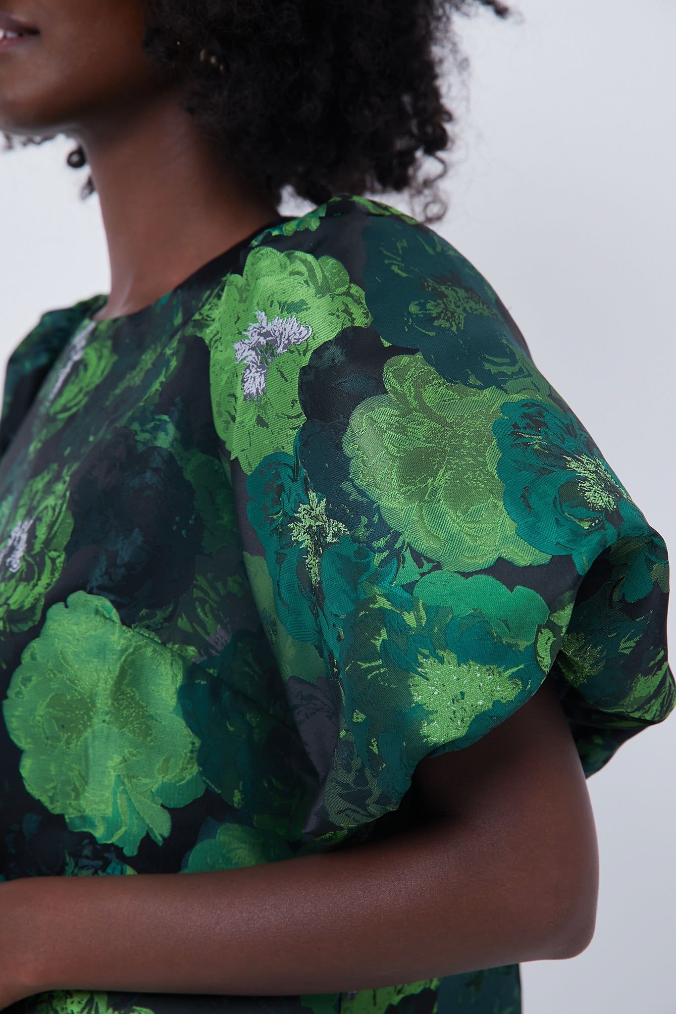 Green Jacquard Lyla Blouse