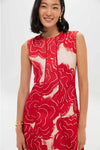 Barn Red Rose Printed Classic Bennet Dress
