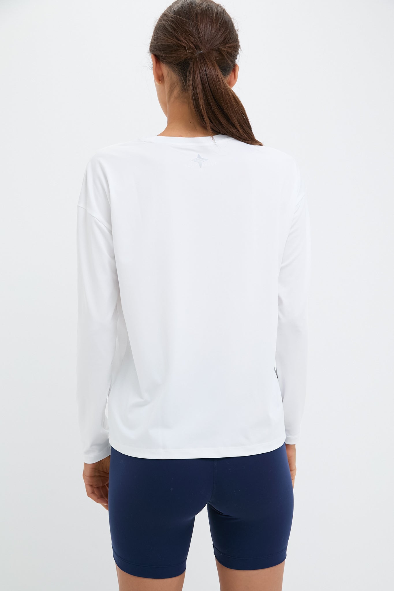 White Long Sleeve Performance Jersey Ryan Boyfriend Tee