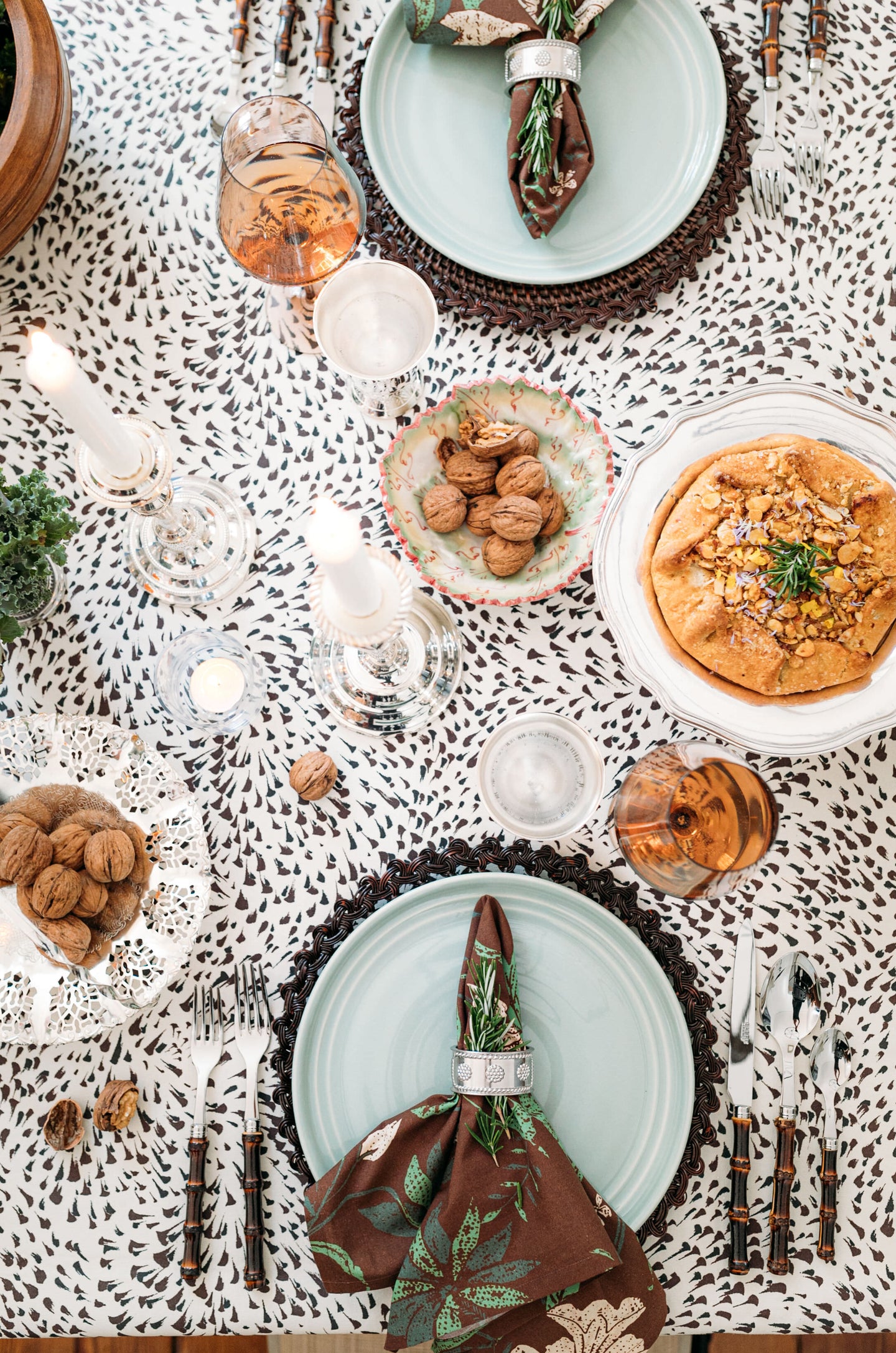 Panda Dark Bamboo 5 Piece Place Setting