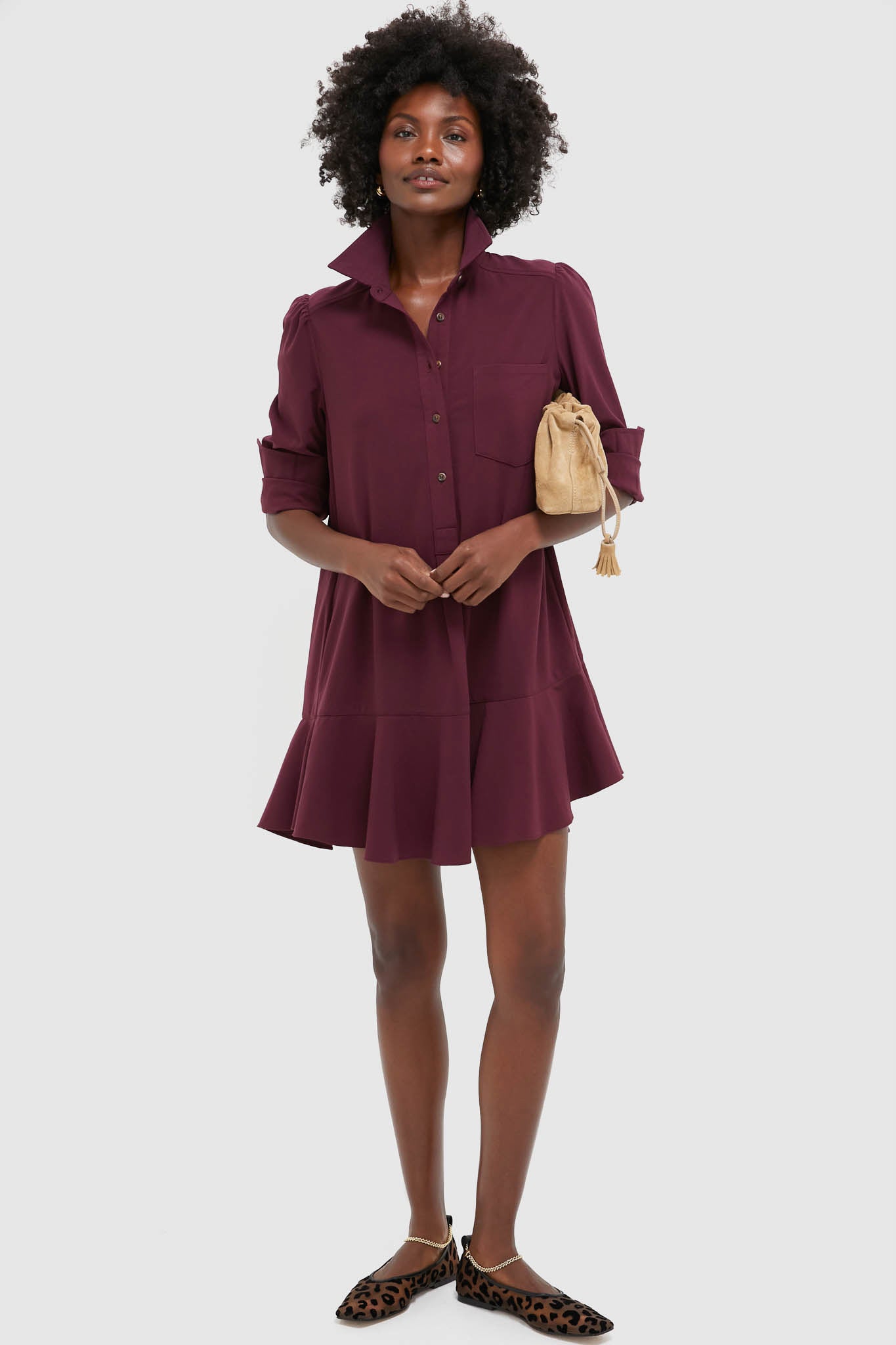 Winetasting Crepe Callahan Shirt Dress | Tuckernuck