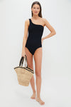 Black Nancy Swim One Shoulder One Piece